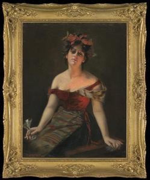 Girl With A Glass - view 1