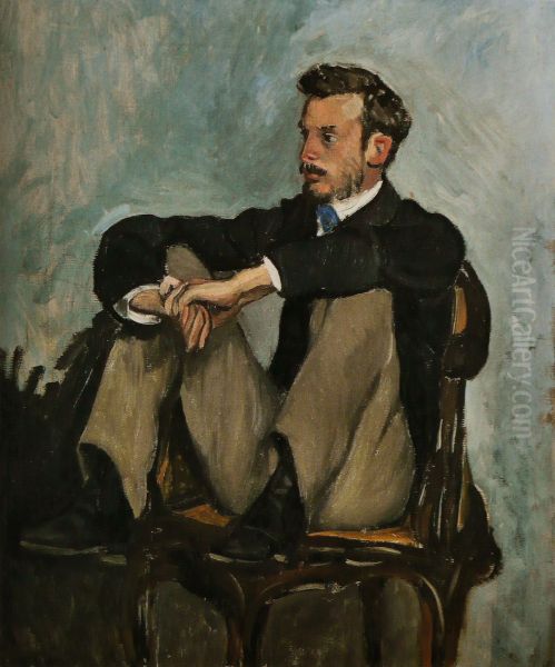 Portrait of Renoir 1867 by Frederic Bazille