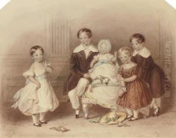 A Group Portrait Of Five Children - view 1