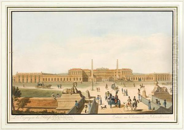 Der Eingang In Das Schloss Schonbrunn/ Entree Aux Chateau Schoenbrunn - view 1