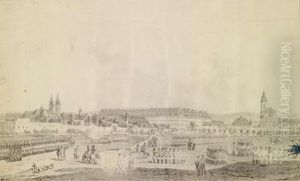 Veduta Della Stradaviennese Alserstrase Presa Daibastioni/glacis by Johann Ziegler