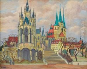 Der Dom Zu Erfurt Mit Severikirche