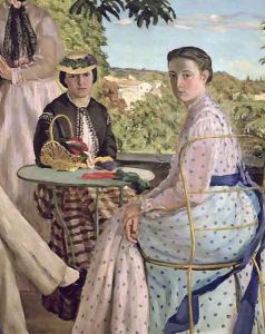 Family Reunion (detail of two women) 1867