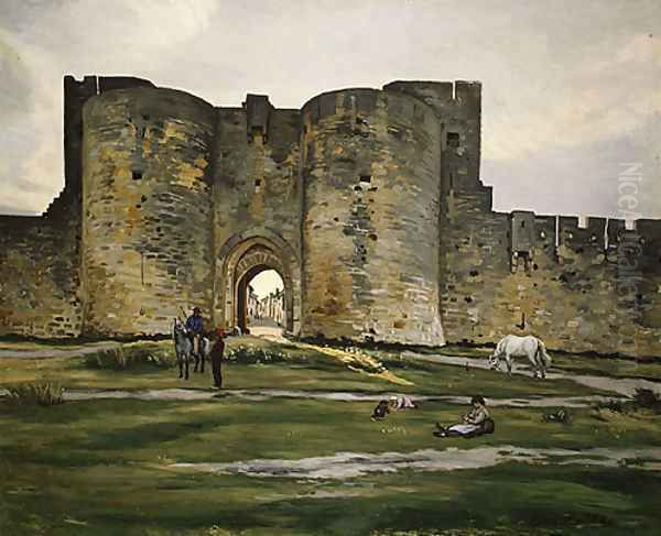 Porte de la Reine at Aigues Mortes 1867 - view 1