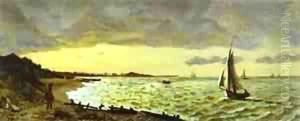 Beach At Sainte Adresse 1865