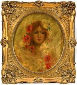 Jeune Fille Aux Coquelicots.