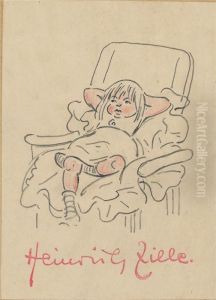Ick Habe Mir Uberfressen by Heinrich Zille
