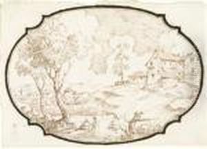 Landschaftmit Figurenstaffage by Domenico Bernardo Zilotti