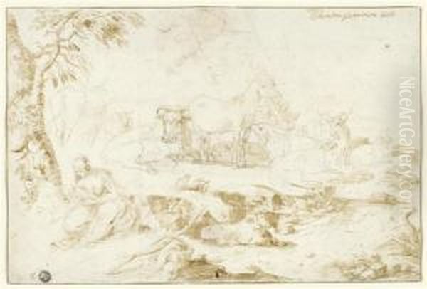 Madonna And Child In A Landscape With
Animals - view 1