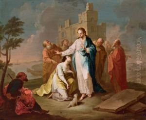 Cristo E L""""adultera by Johann Ignatz Zimbal
