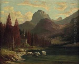 Kapelle Am Hintersee Bei Berchtesgarden by August Albert Zimmermann