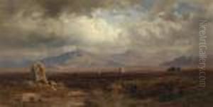 Circle Mountain Landscape by August Albert Zimmermann
