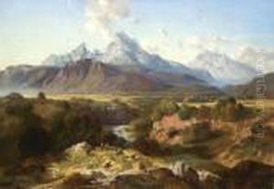 Blick Auf Watzmann Und Hochkalter