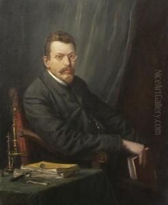 Herrenportrat. by Alfred Zimmermann