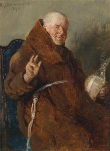 A Cheerful Monk by Ernst Karl Georg Zimmermann