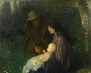 Rest On The Flight Into Egypt by Ernst Karl Georg Zimmermann