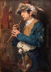 The Flutist by Ernst Karl Georg Zimmermann