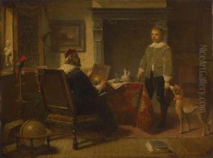 Paar In Der Stube by Ernst Karl Georg Zimmermann