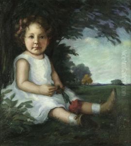 Bildnis Eines Kleinen Madchens Im Park by Ernst Reinhard Zimmermann