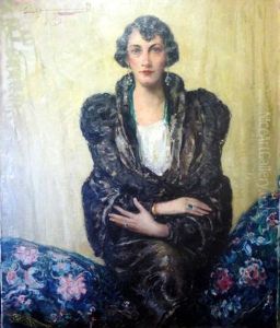 Portrait Einer Adeligen Dame by Ernst Reinhard Zimmermann