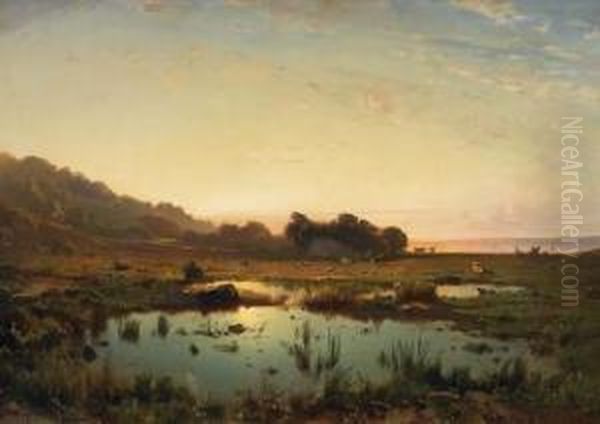 Chiemsee Landscape In The Evening Sun. - view 1