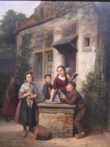 Children Before A School