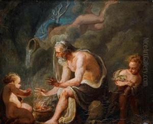 An Allegory Of Winter by Johannes Baptist Zimmermann