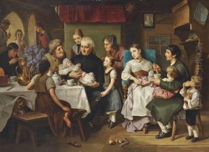 The Christening Party by Reinhard Sebastian Zimmermann