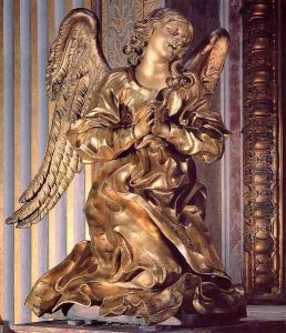 Altar of the Cappella del Sacramento [detail] by Gian Lorenzo Bernini