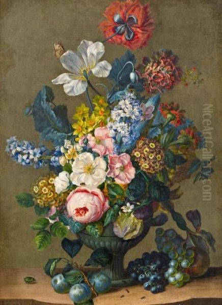 Blumenstuck Mit Fruchten - view 1