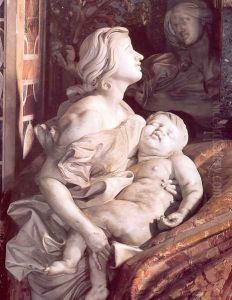 Tomb of Pope Alexander VII [detail of Charity] by Gian Lorenzo Bernini