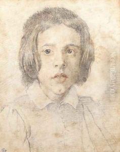 A young boy with long hair, bust-length by Gian Lorenzo Bernini