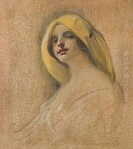 Portrait Of A Woman by Franciszek Zmurko