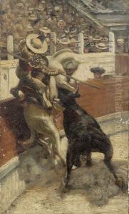 Toreador Chargeant Dans L'arene by Achille Zo