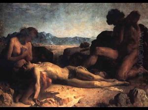 The First Mourning by Leon Bonnat