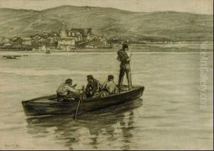Barca Pasando A Fuenterrabia by Achille Zo