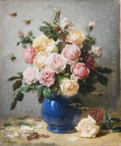 Vaso Con Rose E Api