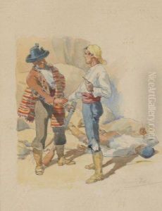 Apres La Rixe by Henri Achille Zo