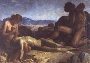 Adam and Eve finding the body of Abel by Leon Bonnat
