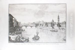 Vue De Florence Depuis L'arno by Giuseppe Zocchi