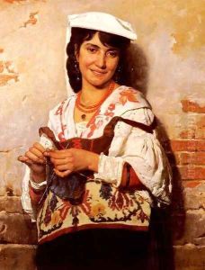 Jeune Fille Italienne (Italian Girl) by Leon Bonnat