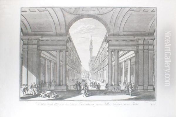 Florence, Vue Des Offices - view 1