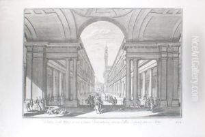 Florence, Vue Des Offices by Giuseppe Zocchi