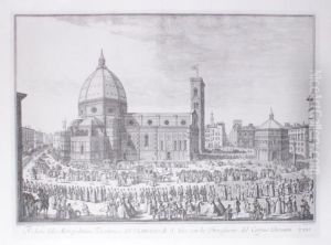 Florence, La Procession Du Corpus Domini Devant Le Dome by Giuseppe Zocchi