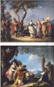 The Meeting Of Jephthah And His Daughter; Solomon Sacrifcing To Ashtoreth