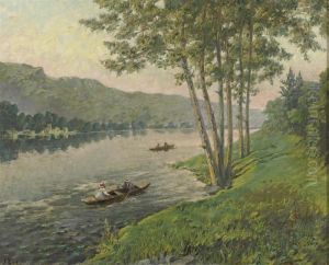On A River In Summer by Jacques Abraham Zon