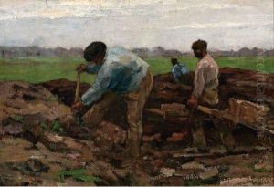 Landarbeiders Zandgravend by Jacques Abraham Zon