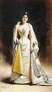 Portrait of Mrs. Albert Cahen of Antwerp by Leon Bonnat