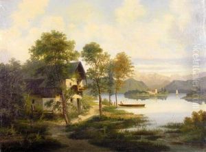 Blick Auf Schlos Orth Bei Gmunden