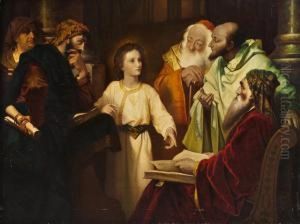 Jesus Als Kind Im Tempel by Gustav Zorn